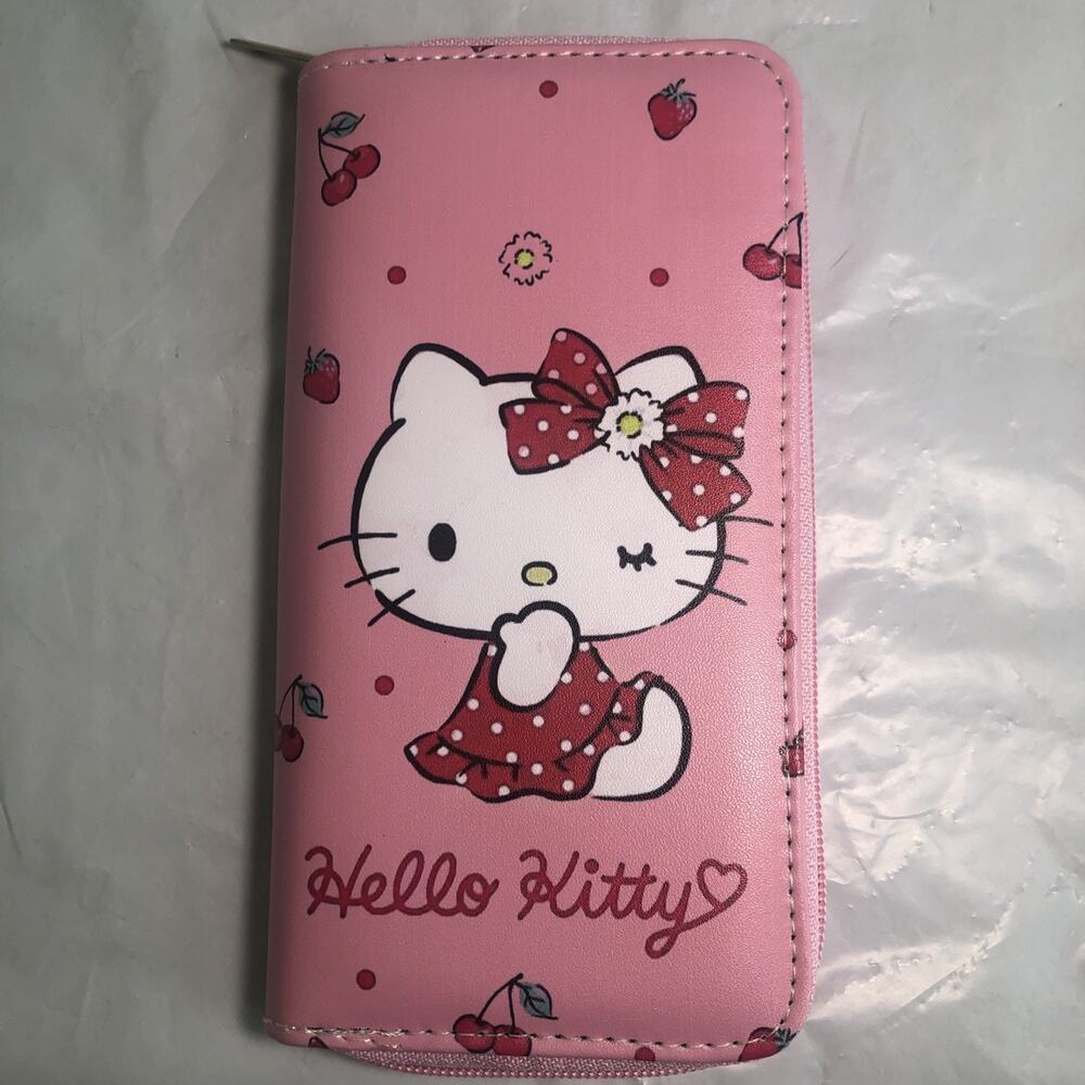Hello Kitty Zip around long Wallet barbiecore pink Kawaii Sanriocore coquette